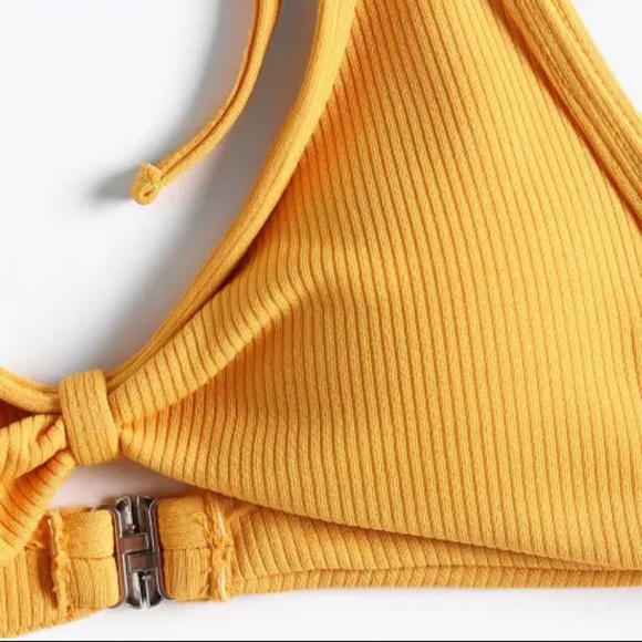 Ribbed Bikini Set - Mustard Yellow - Picture 9 of 9